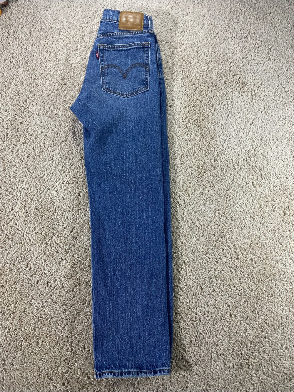 Levi's Wedgie Straight Ankle 26 Dark Wash Blue Jean Denim Pants 26x28 - Picture 7 of 12
